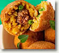 Arancini di riso con carne e pollo